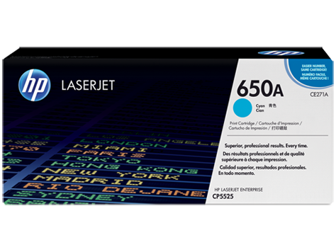 Mực in HP 650A Cyan LaserJet Toner Cartridge (CE271A)