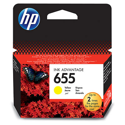 Mực in HP 655 Yellow Ink Cartridge (CZ112AE)