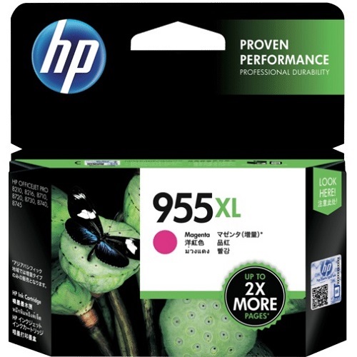 Mực in HP 955XL High Yield Magenta Original Ink Cartridge (L0S66AA)