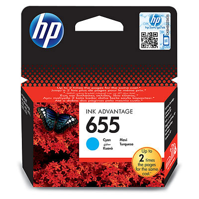 Mực in HP 655 Cyan Ink Cartridge (CZ110AE)