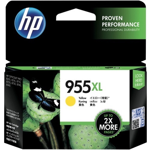 Mực in HP 955XL High Yield Yellow Original Ink Cartridge (L0S69AA)